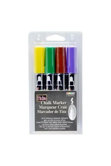 Marvy Markery kredowe Bistro Chalk 4 kolory