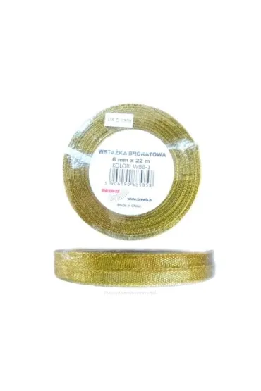 Brewis Wst��ka brokatowa z�ota 6mm x 22m