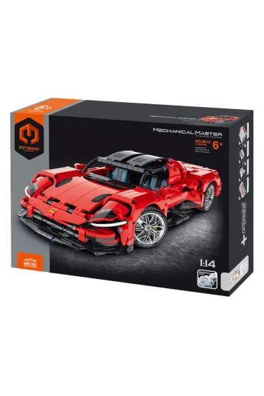 Klocki  model 1:14 auto czerwone 1131 element�w