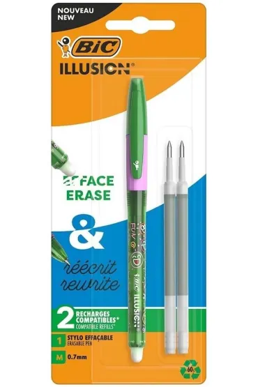D�ugopis �elowy Illusion 0,7mm zielony 1+2 szt BIC