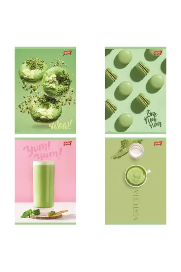 St. Majewski Zeszyt A5 60 kartek linia. Ok�adka laminowana lakier miejscowy UV 70 g/m2. Green Delicious