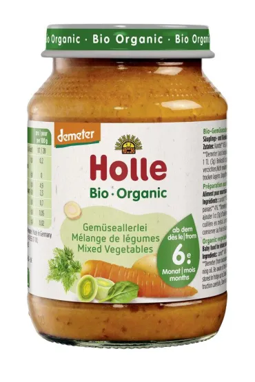 Holle Przecier warzywny bezglutenowy od 6 miesi�ca Demeter 190 g Bio