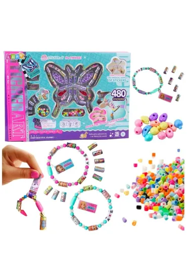 LeanToys Zestaw do tworzenia bi�uterii koralik�w naklejki