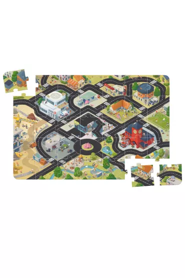 CzuCzu. Duuue puzzle. Droga dla pojazdw Bright Junior Media