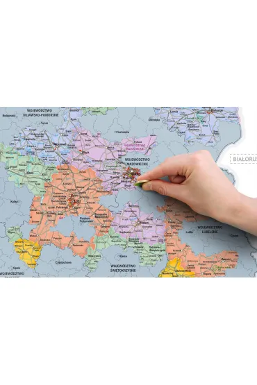 Mapa zdrapka Polska 1:1 500 000