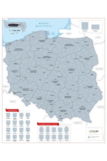 Mapa zdrapka Polska 1:1 500 000