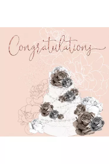 Clear Creations Karnet kwadrat CL0929_SG �lub tort