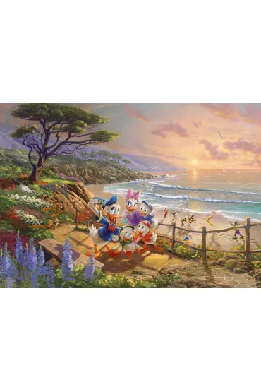 Puzzle 1000 el. Kaczor Donald i Daisy, Thomas Kinkade Schmidt - Thomas  Kinkade