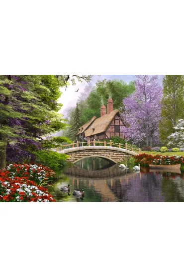 Puzzle 1000 el. Chata nad rzek� Castorland