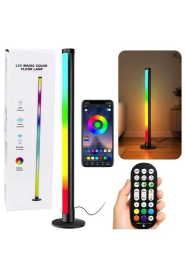 Lampa Pod�ogowa LED naro�na stoj�ca RGB muzyczna