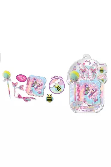 Pecoware S�uchawki+ko�ozeszyt+d�ugopis Motylki