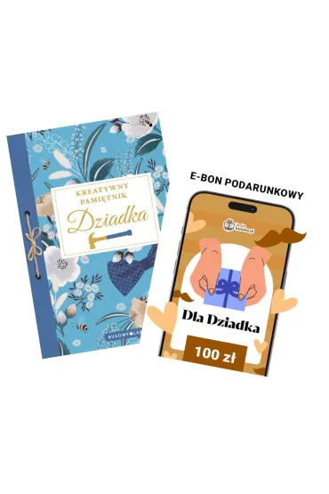 Pakiet Czas dla Dziadka: Kreatywny pami�tnik Dziadka, e-Bon Karta Podarunkowa Dla Dziadka 100 z� TaniaKsiazka.pl