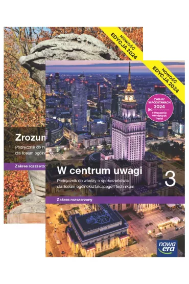 Pakiet podrcznikw: Zrozumie przeszo, W centrum uwagi. Zakres rozszerzony. Liceum i technikum. Klasa 3. Edycja 2024 - Aneta Niewgowska, Arkadiusz Janicki, Justyna Kiczkowska, Sawomir Drelich, Tomasz Krzemiski, Agnieszka Makarewicz-Marcinkiewicz, Ewa Martinek, Liliana  Wgrzyn-Odzioba