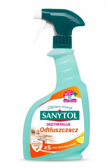 Sanytol Spray do kuchni o zapachu cytrus�w czy�ci odt�uszcza i dezynfekuje 500 ml