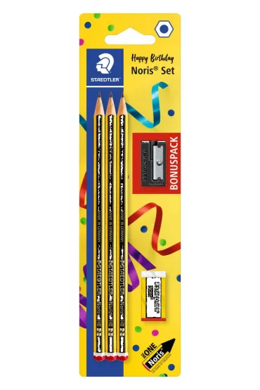 Staedtler O��wki Noris HB + gumka + temper�wka, 3 sztuki
