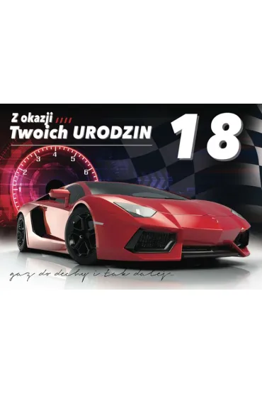 Kukartka Karnet B6 3DV-196 Urodziny 18