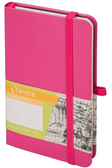 Antra Notes A6 Romantyzm Malinowy linia