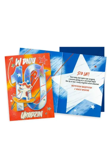 Kukartka Karnet Urodziny 10