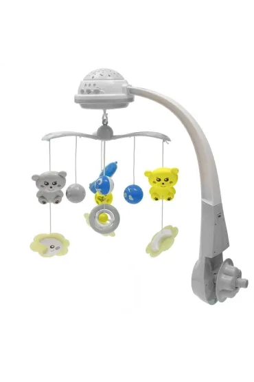 Karuzelka plastikowa z projektorem szary Baby Mix