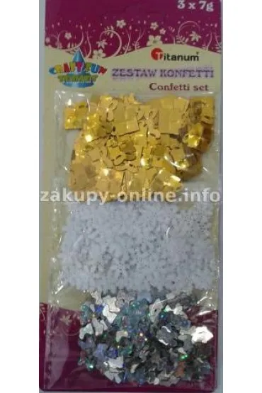 Titanum Zestaw konfetti 3 x 7g