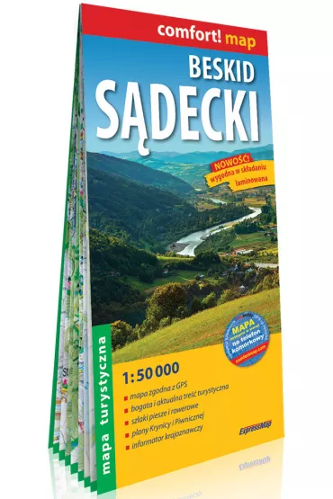 Beskid S�decki laminowana mapa turystyczna