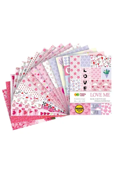 Blok z motywami Love A4/15k HAPPY COLOR 38082030-L