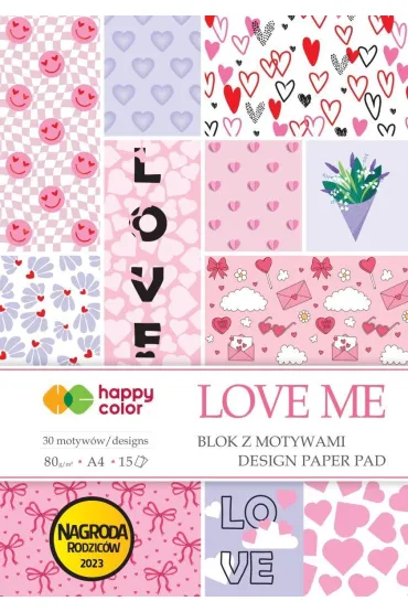 Blok z motywami Love A4/15k HAPPY COLOR 38082030-L