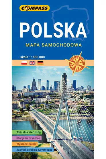 Mapa samochodowa Polska 1:650 000