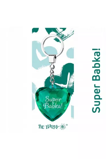 Be-Happy Gifts Brelok serce Super Babka!