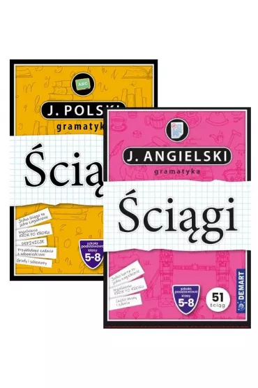 Pakiet J�zyk polski. Gramatyka. �ci�gi edukacyjne. Szko�a podstawowa. Klasy 5-8, J�zyk angielski. Gramatyka. �ci�gi. Szko�a podstawowa. Klasy 5-8