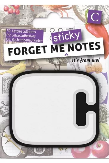 If Forget me sticky. Notes kart samoprzylepne litera C