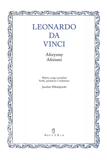 Aforyzmy. Aforismi - Vinci Leonardo