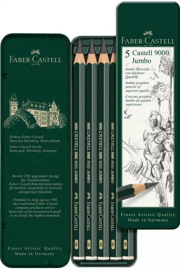 Faber-Castell Zestaw o��wk�w Castell 9000 Jumbo 5 szt.