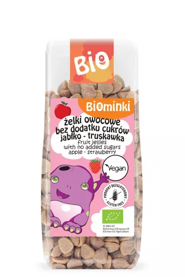 Biominki elki owocowe bez dodatku cukrw jabko-truskawka bezglutenowe 150 g Bio