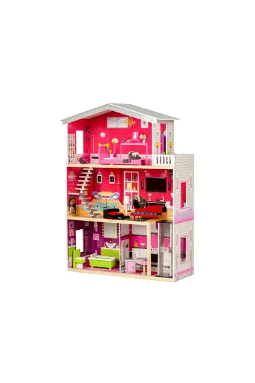 Du�y drewniany domek z wind� dla lalek - Rezydencja Malibu Ecotoys