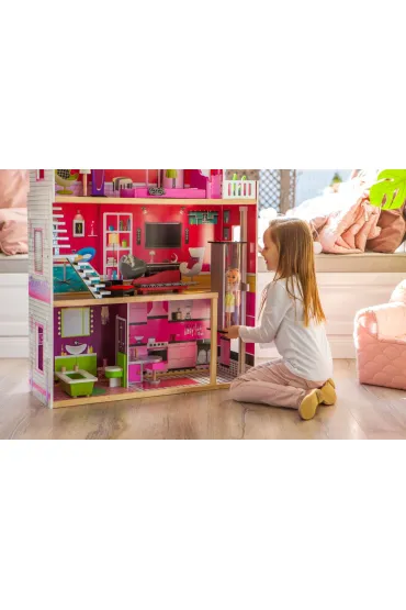 Du�y drewniany domek z wind� dla lalek - Rezydencja Malibu Ecotoys