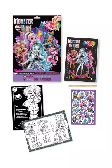 Monster High. Zdrapuj, koloruj, naklejaj