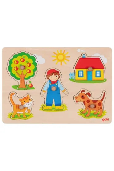 Puzzle z uchwytami Kot pies i inne zwierz�ta Goki