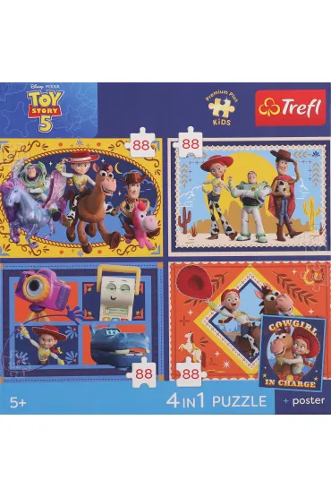Puzzle 4w1 Premium czas zabawek TREFL 34701