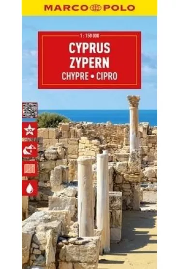 Cypr. Mapa drogowa w skali 1:150 000
