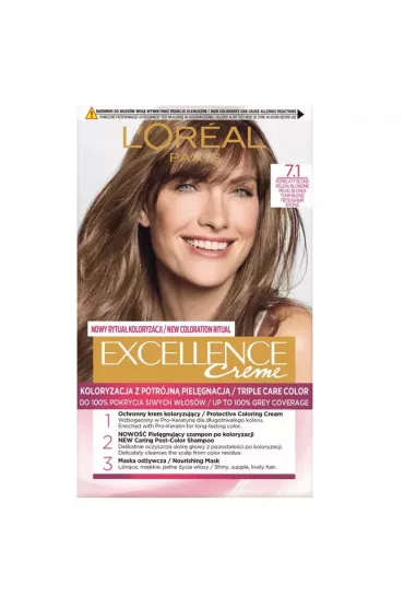 LOreal Paris Excellence Creme farba do w�os�w 7.1 Blond Popielaty