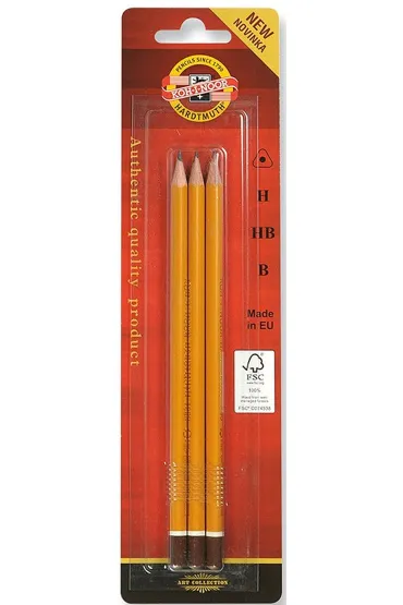 Koh-I-Noor O��wek grafitowy Triograph H,HB,B1580 3 szt.