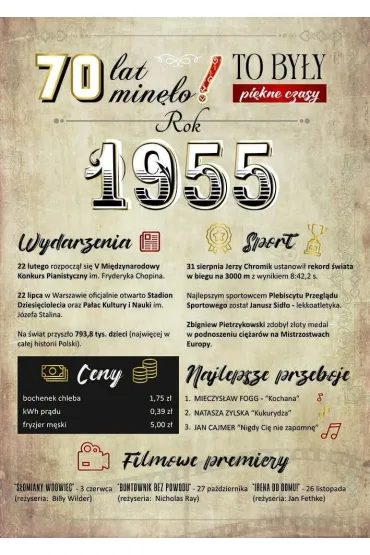 Armin Style Karnet Urodziny 70