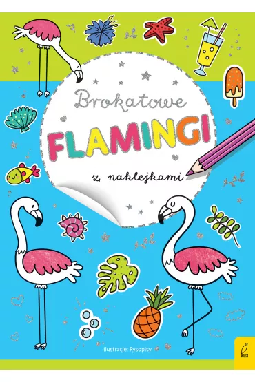 Brokatowe flamingi z naklejkami