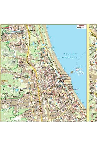 Mapa turystyczna Wybrze�e Ba�tyku 5 Gda�sk Gdynia Sopot Mierzeja Wi�lana 1:50 000