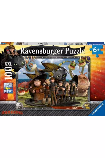 Puzzle 100 el. Dragons - Bezz�bni i Przyjaciele Ravensburger