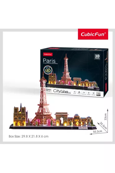 Puzzle 3D 115 el. Pary� LED Cubic Fun