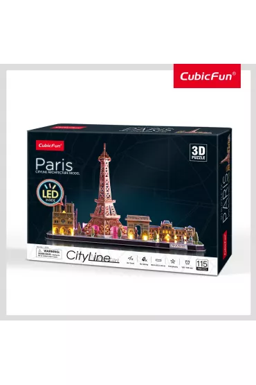 Puzzle 3D 115 el. Pary� LED Cubic Fun