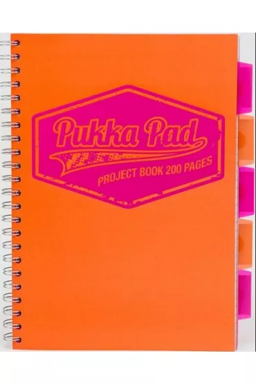 Ko�ozeszyt B5 Pukka Pad Project Neon Orange kartka 100 kartek
