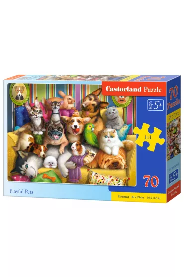 Puzzle 70 el. Zabawne zwierz�ta domowe Castorland